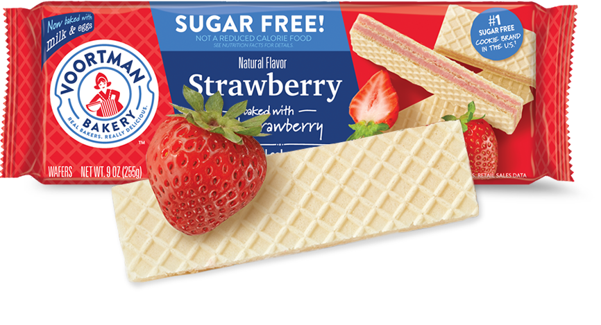 Sugar Free Strawberry Wafers | Voortman Bakery