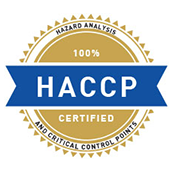 Hazard Analysis and Critical Control Points retail food certification stamp.