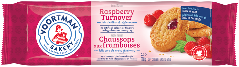 Chaussons aux framboises emballage