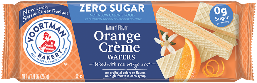 Zero Sugar Orange Crème Wafers package
