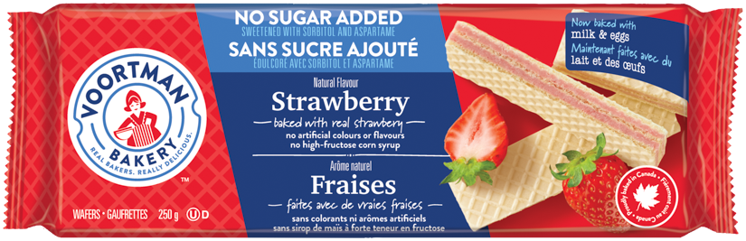 No Sugar Added Strawberry Wafers package