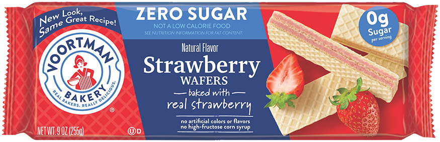 Zero Sugar Strawberry Wafers package