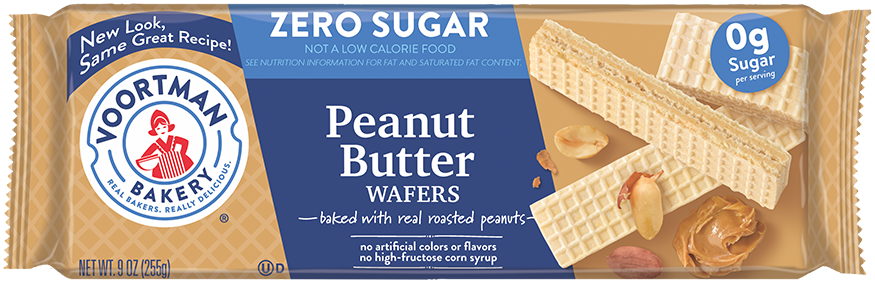Zero Sugar Peanut Butter Wafers package