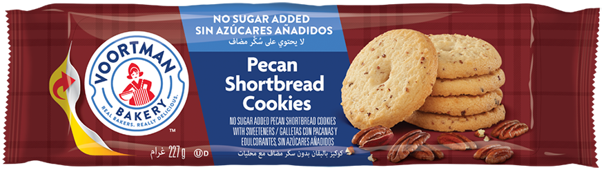 No Sugar Added Pecan Shortbread package