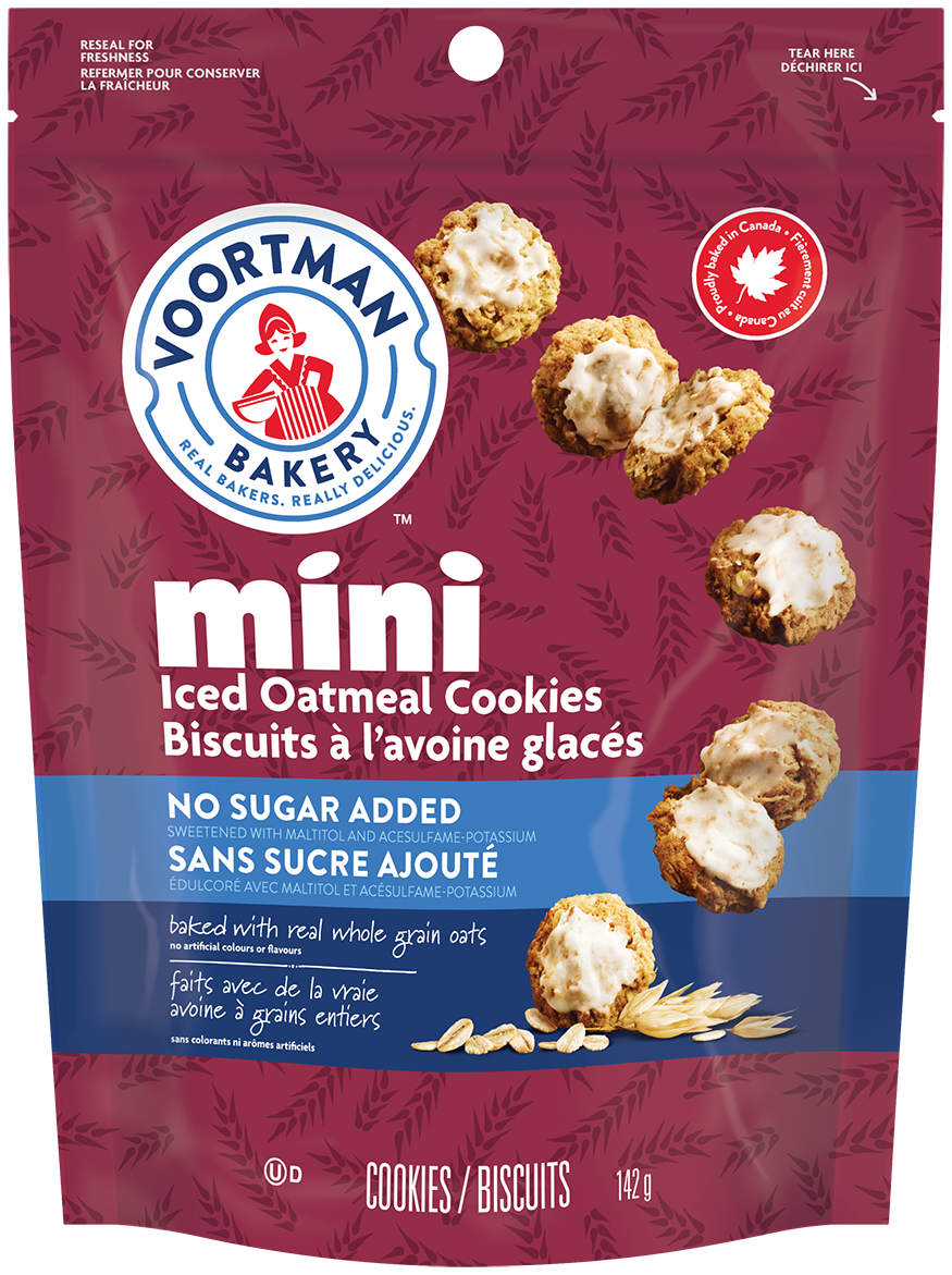 Mini Biscuits á l’avoine glacés Sans Sucre Ajouté emballage